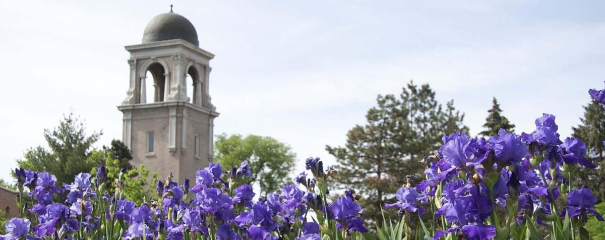 tower with flowers